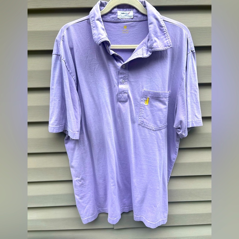 Johnnie-O size XL lavender purple short sleeve cotton golf polo shirt